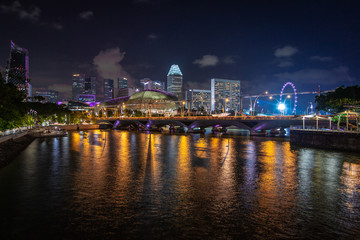 Obraz na płótnie Canvas Singapore night Landscape 03
