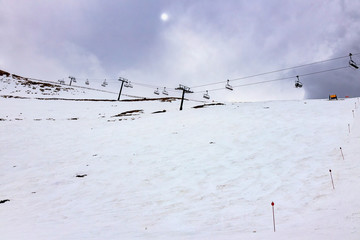 Spanish ski resort in Pyrenees mountain, Masella