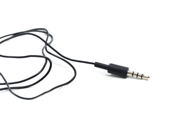 wire with  black input isolated on white background  - Image