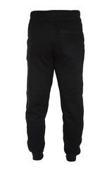Blank training jogger pants color black back view on white background