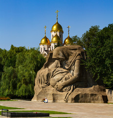Mamayev Kurgan, Stalingrad Battle. Statue 'Mother's Sorrow' 