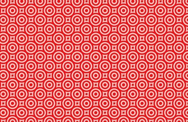 seamless red pattern with circles background