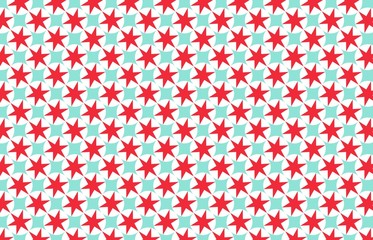 seamless pattern with red stars