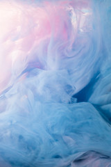 Obraz premium Blue Abstract acrylic drop in water