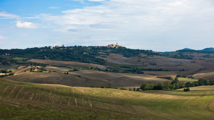 Fototapeta premium Typical rural landscape panorama at south Tuscany, Siena province, Tuscany, Italy