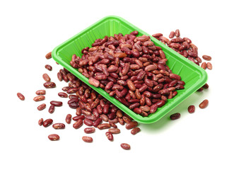 Red Beans stock photo，kidney bean on white background.
