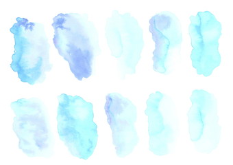 Fototapeta na wymiar Watercolor Blob Texture. Hand Painted Splash, Splotch