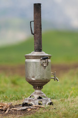 Fototapeta premium Kyrgyzstan, boiling water in samovar