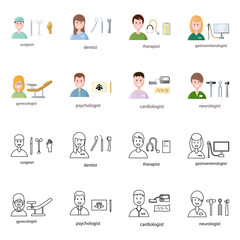 Fototapeta premium Vector design of hospital and healthcare symbol. Collection of hospital and clinic stock vector illustration.