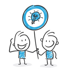 Stickman Blue: Smiley, Idea. (Nr. 208)