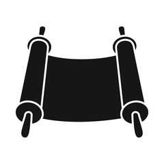 Vector design of scroll and parchment icon. Web element of scroll and bible stock symbol for web.