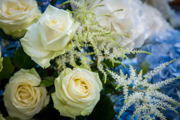 bouquet of white roses