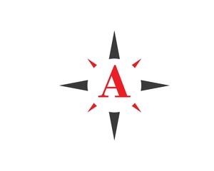 compass arrow  logo vector tempate ilustration