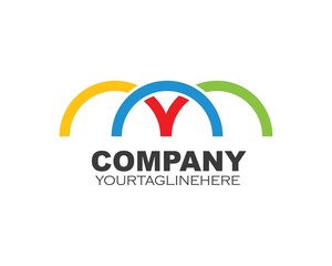 circle ring logo template vector