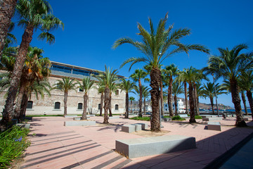 Fototapeta na wymiar picturesque plazza in Cartagena, Spain