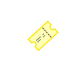 vector simple icon with movie ticket form
