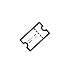 vector simple icon with movie ticket form