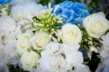 bouquet of white roses