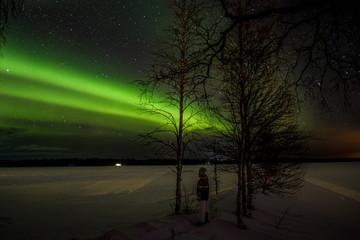 Green night at lapland