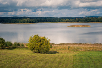 Pozezdrze lake at autumn, Warminsko- Mazurskie, Poland