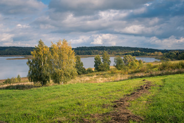 Naklejka premium Pozezdrze lake at autumn, Warminsko- Mazurskie, Poland