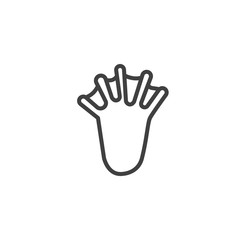 Beaver paw print line icon. linear style sign for mobile concept and web design. Beaver animal footprint outline vector icon. Symbol, logo illustration. Vector graphics