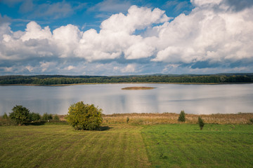 Obraz premium Pozezdrze lake at autumn, Warminsko- Mazurskie, Poland