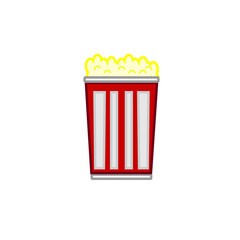vector simple icon with popcorn shape