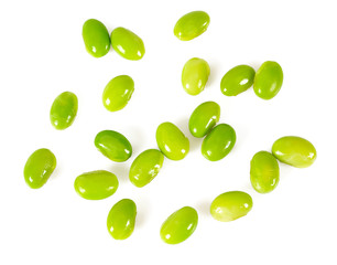 soya beans isolated on white - 300652407
