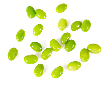 soya beans isolated on white