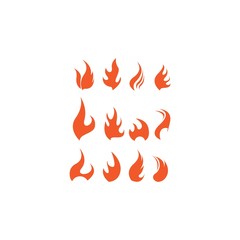 Flame logo template vector icon design