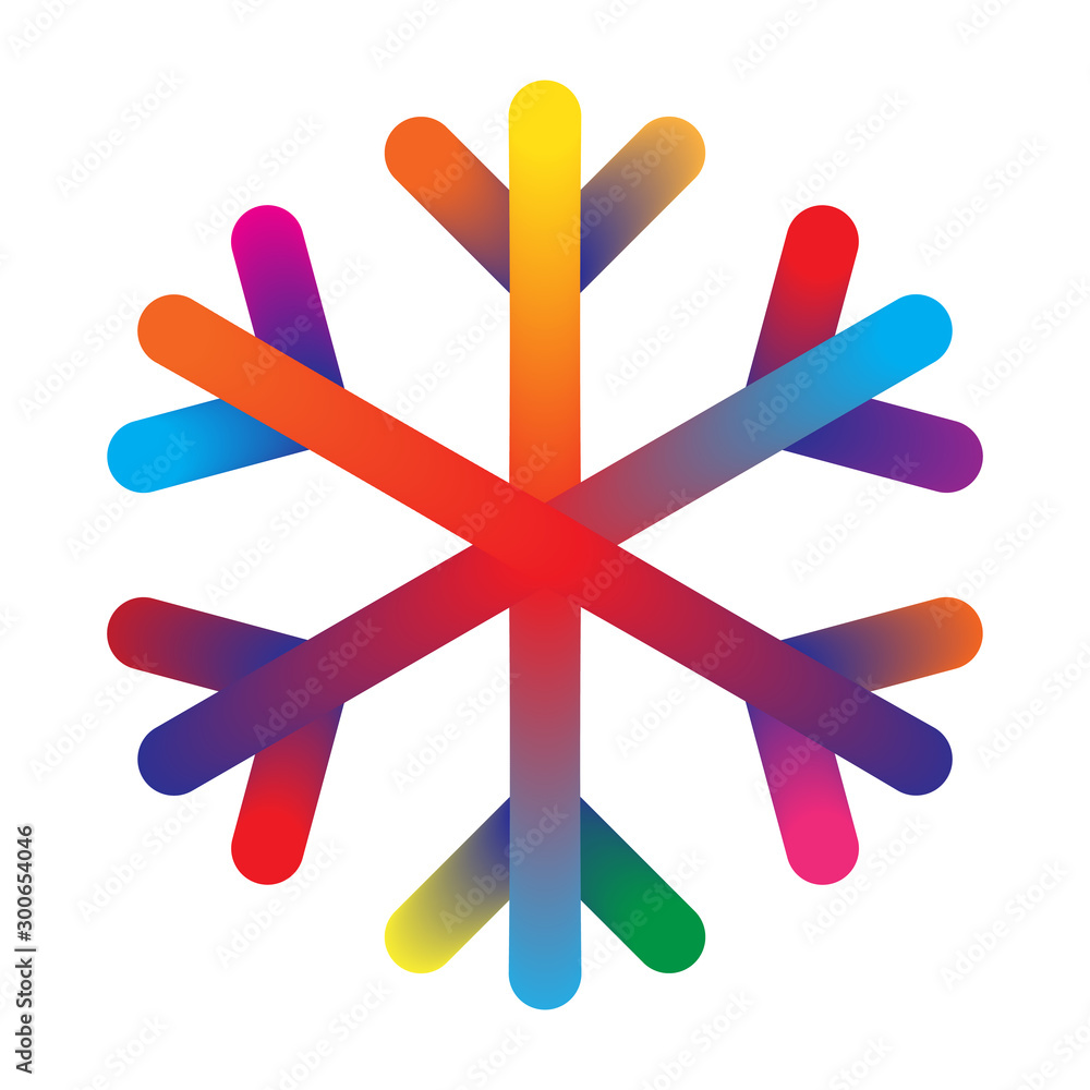 Canvas Prints snowflake icon - vector.