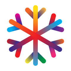 Snowflake icon - vector.