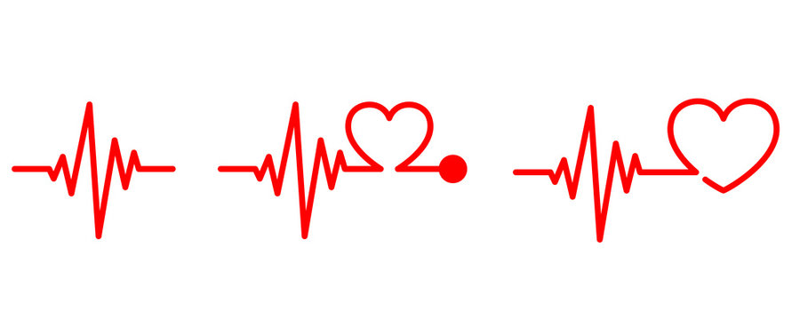 Heartbeat icon - vector.