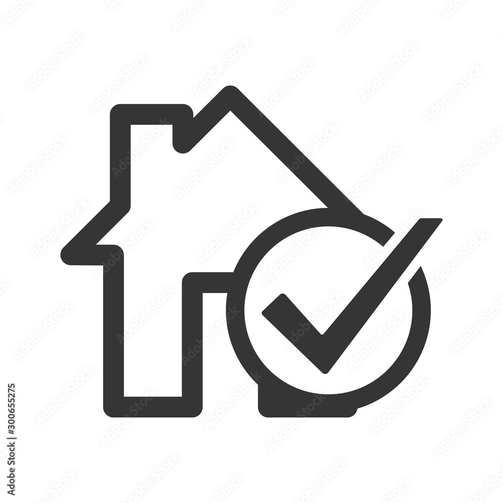 Wall mural house icon - vector.