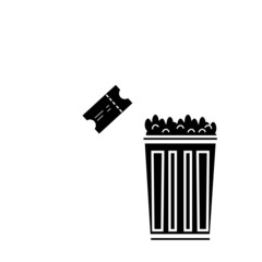 vector simple icon with film roll shape