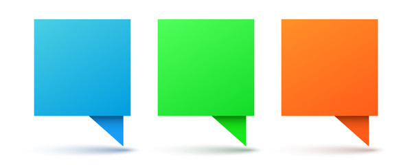 Fototapeta premium Set of vector paper origami banners.