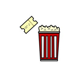 vector simple icon with film roll shape