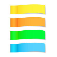 Fototapeta premium Set of paper stickers - vector illustration.