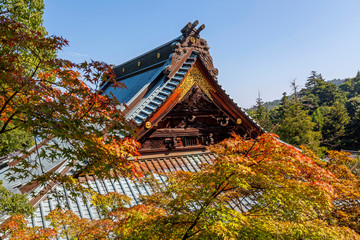 Front entrance of a traditional Japanese buddhist temple‎