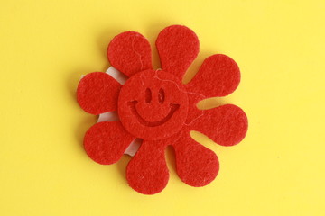 fabric craft with flower shape