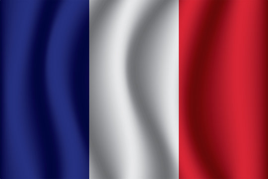 Waving Flag of France. France Icon vector illustration eps10.