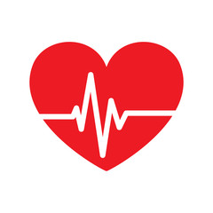 Heartbeat icon - vector.