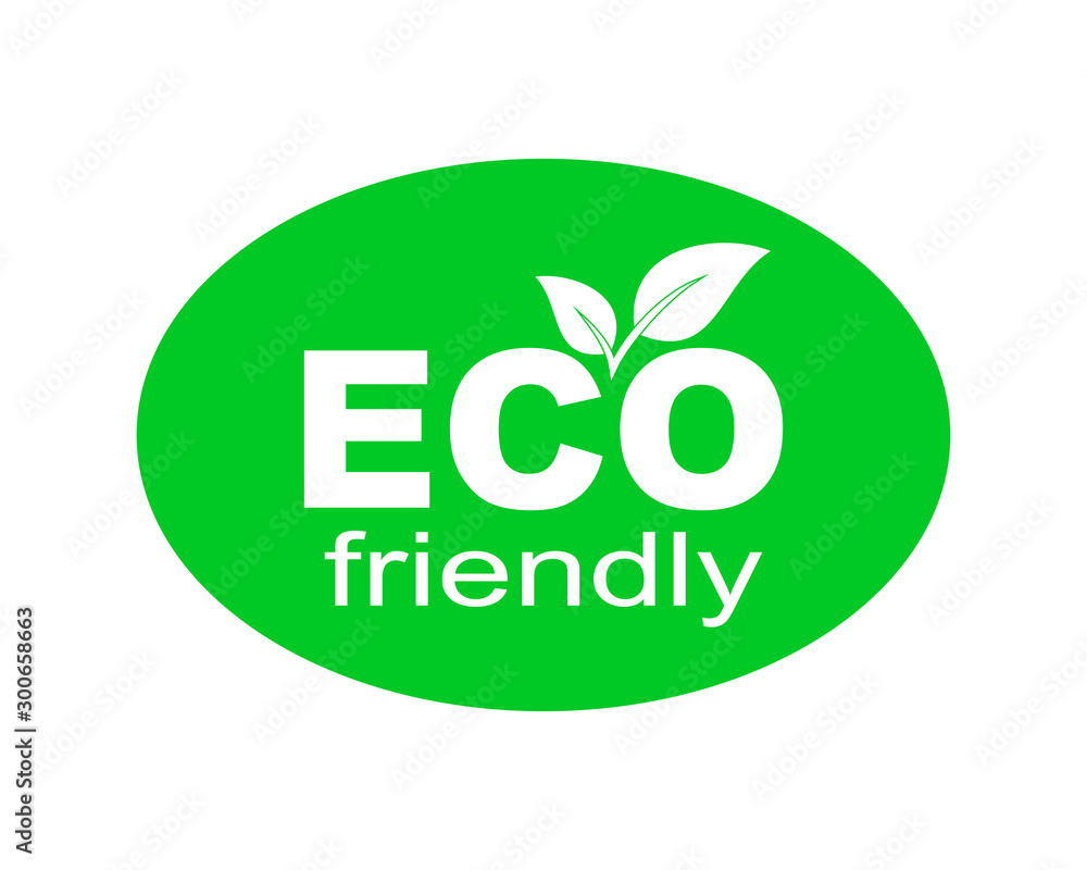 Poster eco friendly environment. vector design element.