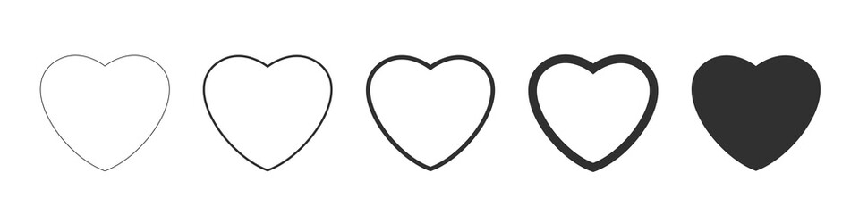 Hearts vector icons