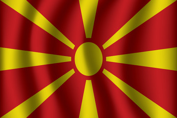 Waving Flag of Macedonia. Macedonia Icon vector illustration eps10.