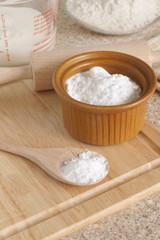 Baking Soda or Sodium bicarbonate used in baking as a leavening agent 