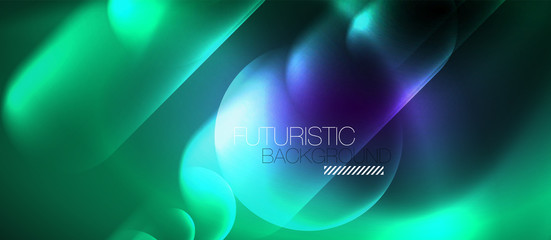 Neon glowing techno lines, hi-tech futuristic abstract background template