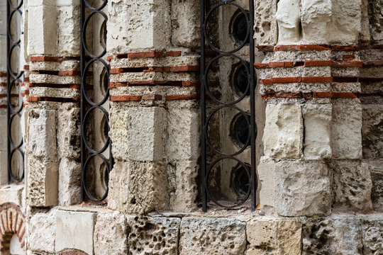 Windows and ancient architecture of The Church of St John the Baptist, Church of St John the Precursor, 717 AD, Kerch, Russia
