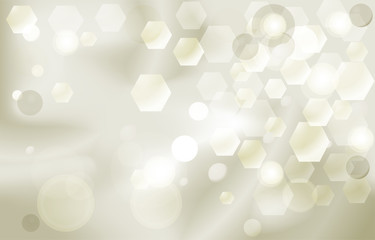 Abstract light background with transparent circles, shapes and highlights.